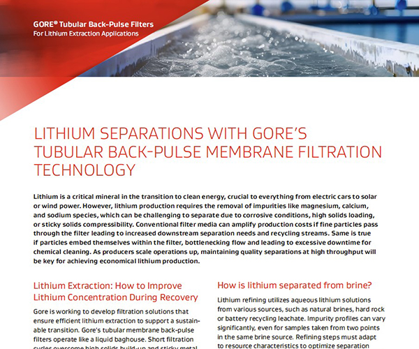 brochure thumbnail: Lithium brines progress through processing, removing impurities and increasing concentration.